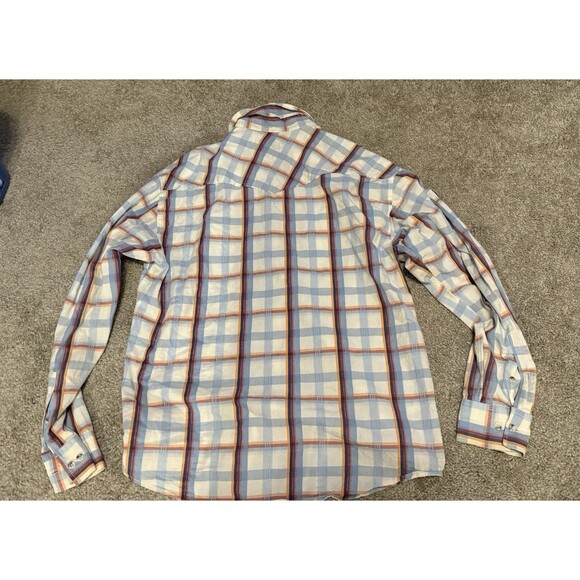 EightX 8X Brand Plaid Long Sleeve Shirt Men's Size XXL Button Up Patches - Picture 2 of 7